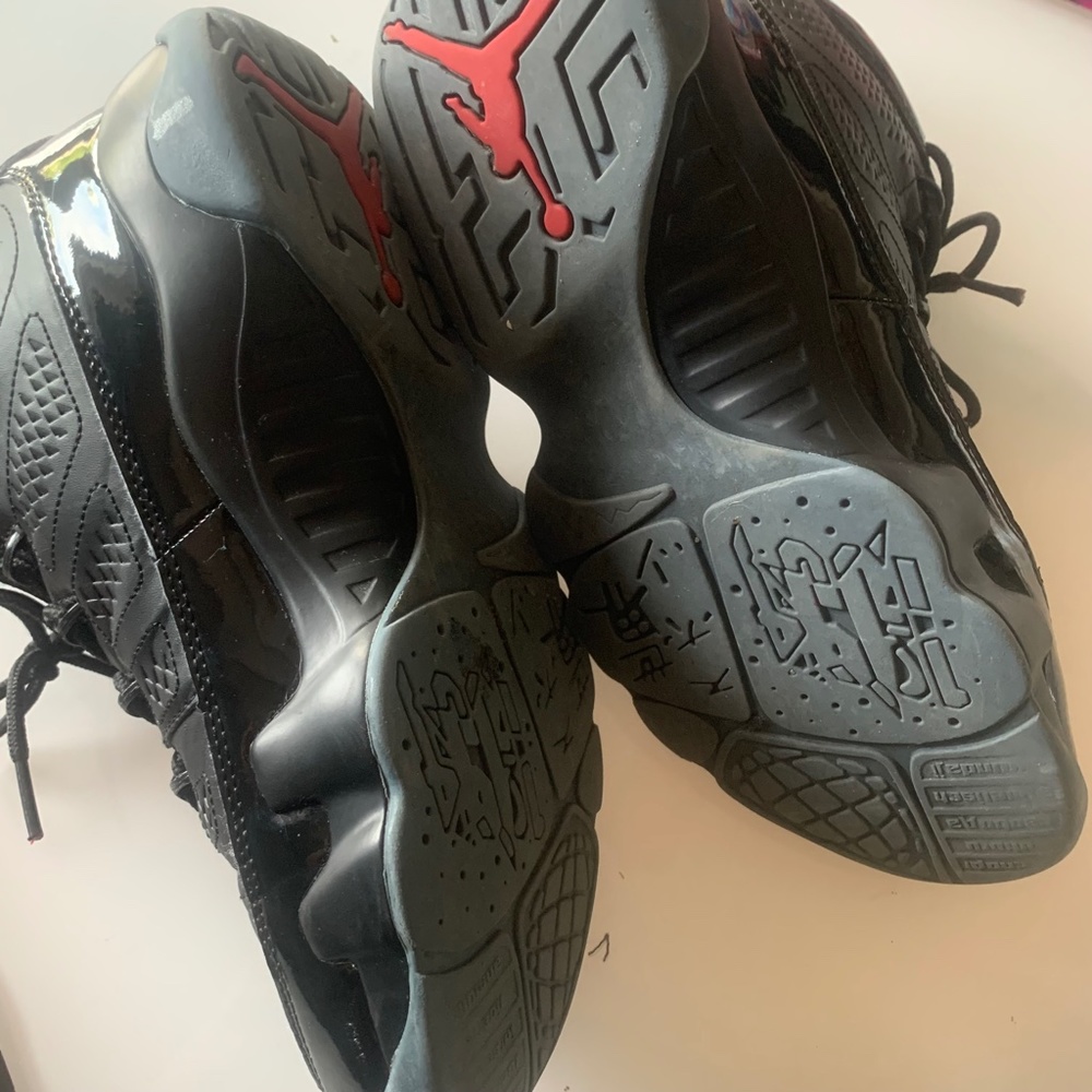 Air Jordan 9 Retro BG Bred black and red sneakers UNISEX - Picture 7 of 9